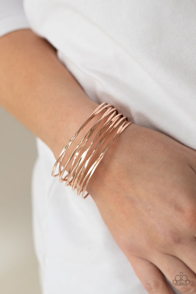 Nerves of Steel - Rose Gold Bracelet - Chic Jewelry Boutique
