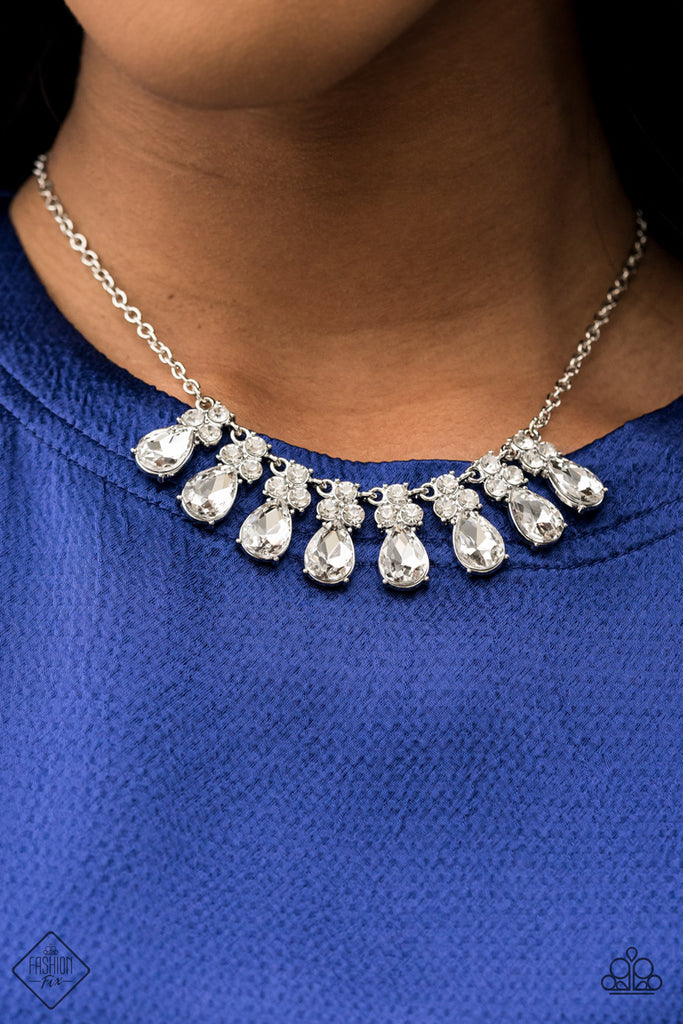 Sparkly Ever After - White Necklace - May 2020 Fashion Fix Paparazzi