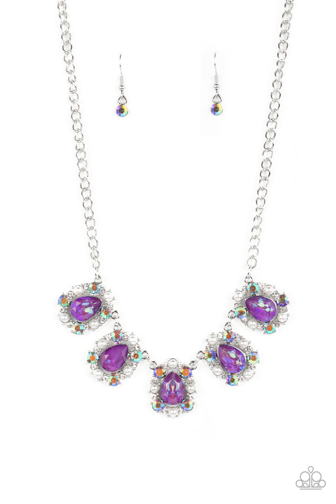 Pearly Pond - Purple Necklace - Paparazzi