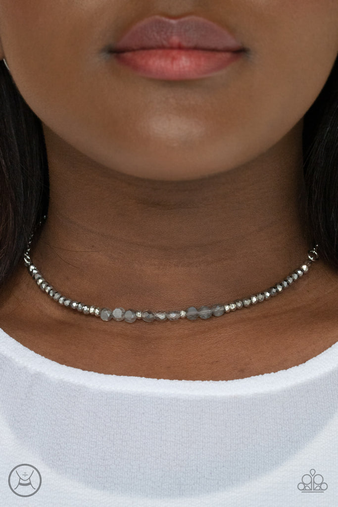 Space Odyssey - Silver Hematite Choker Necklace - Paparazzi
