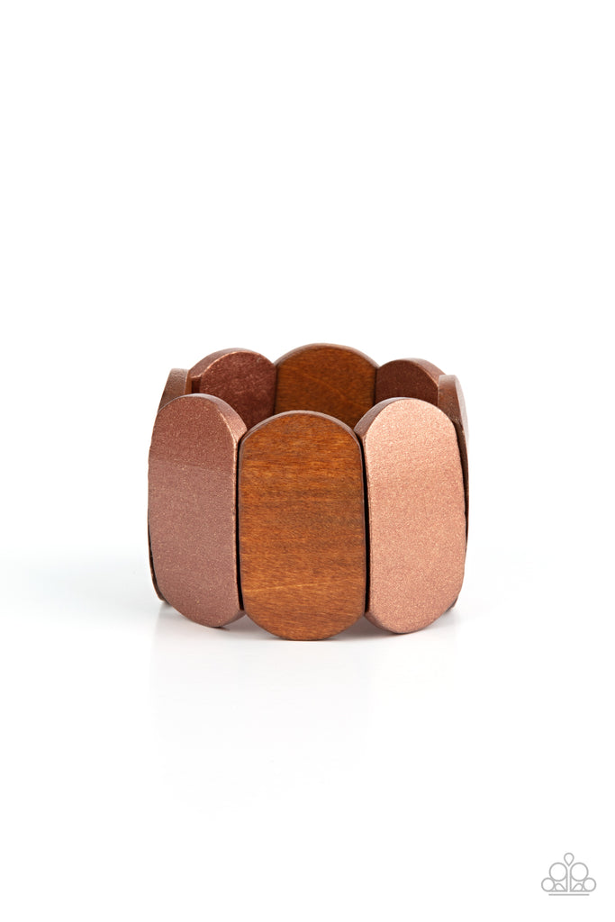 Natural Nirvana - Copper Wood Bracelet - Paparazzi