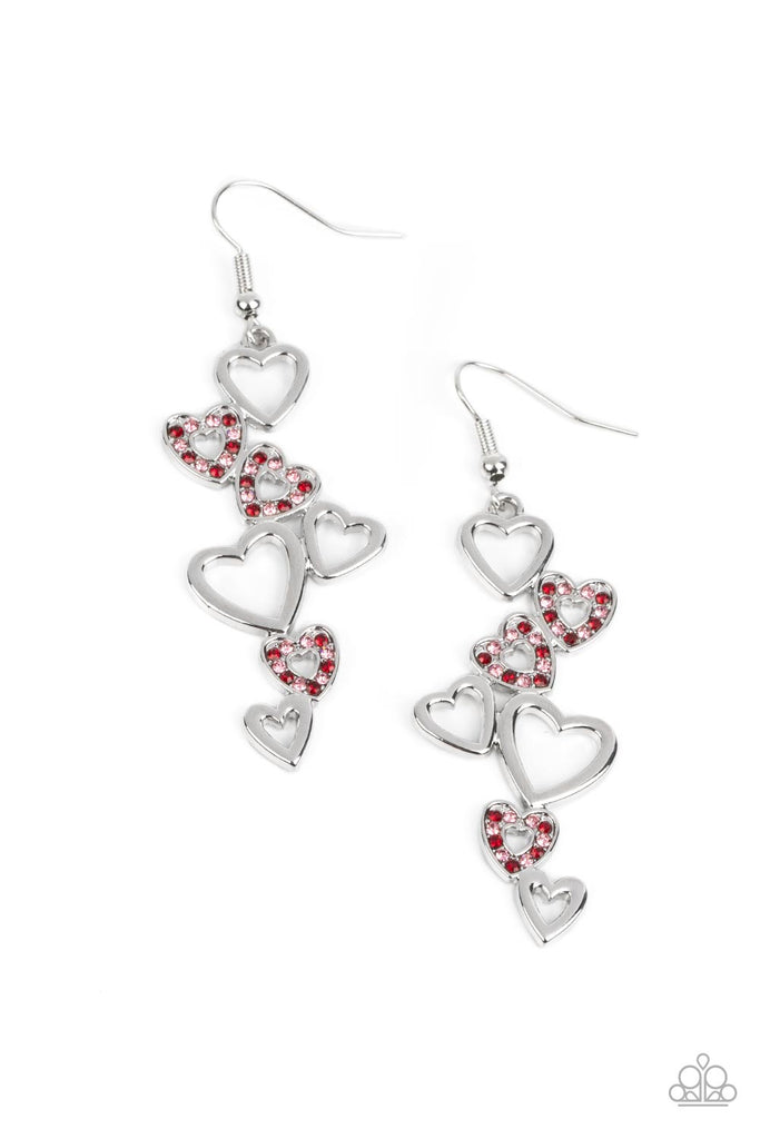Sweetheart Serenade - Multi Heart Earrings - Heart Jewelry Paparazzi jewelry images