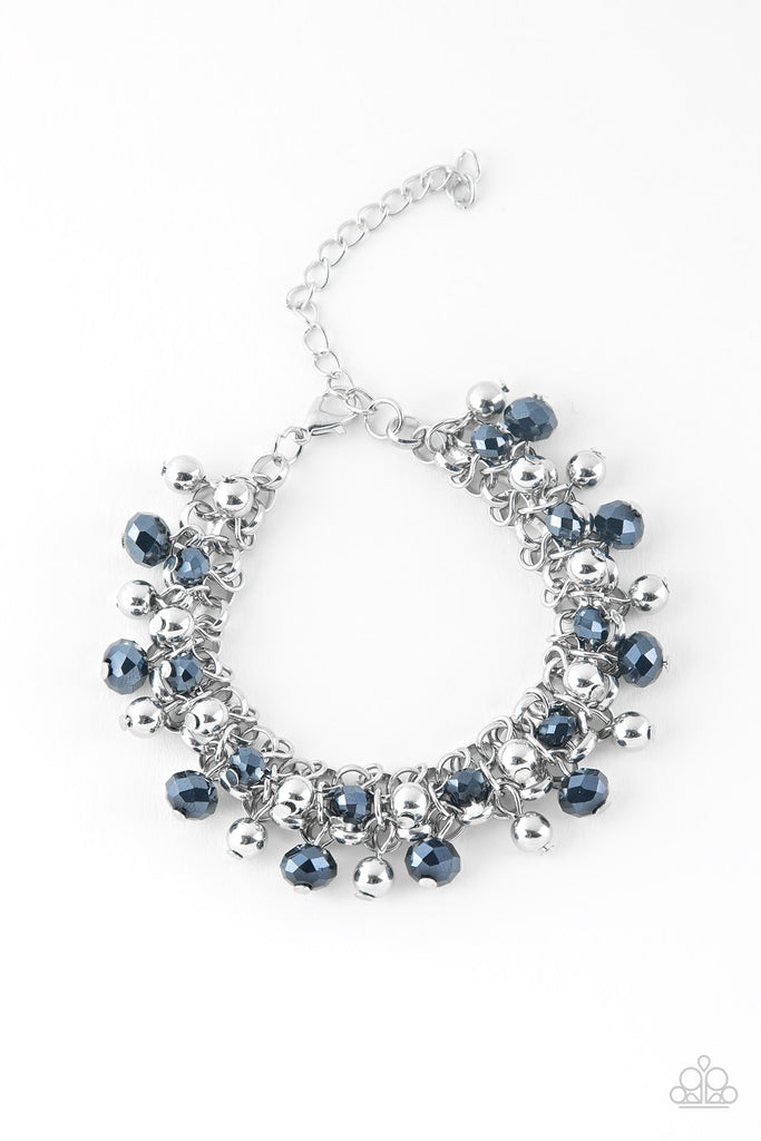 Just For the Fund of it - Blue and Silver Bracelet - Paparazzi Accessories - Chic Jewelry Boutique by Andrea