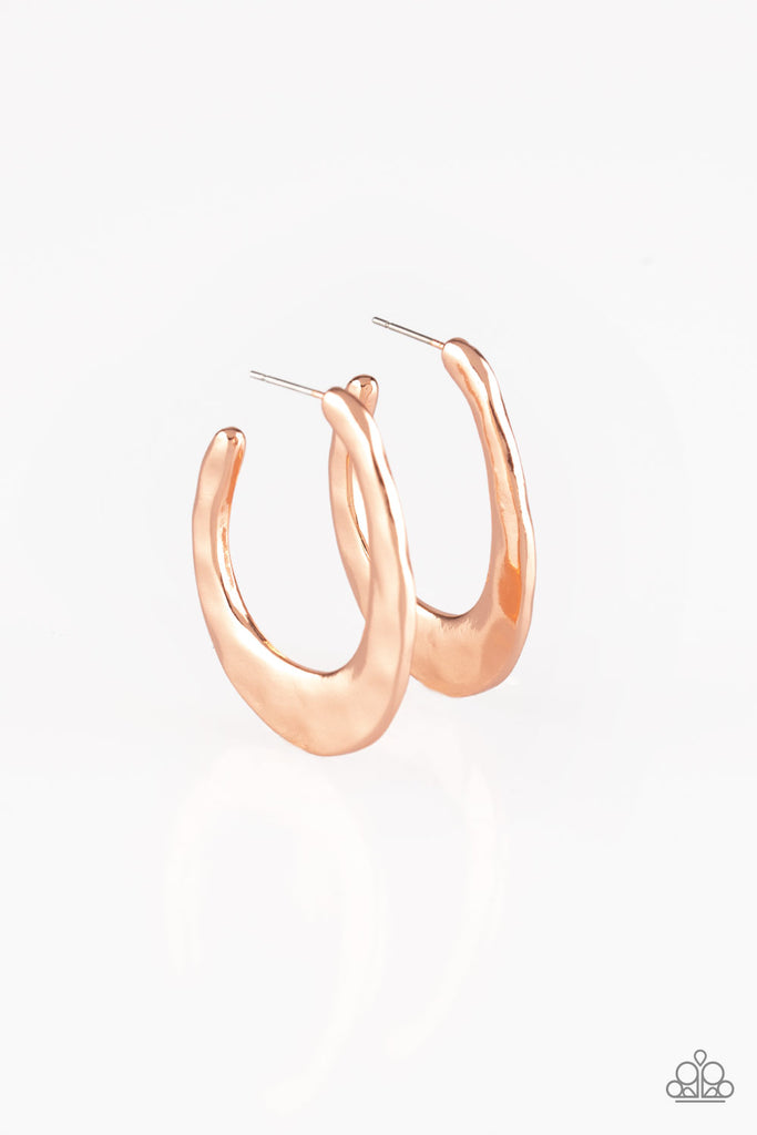HOOP Me UP - Copper Hoop Earrings - Paparazzi Accessories - Chic Jewelry Boutique by Andrea