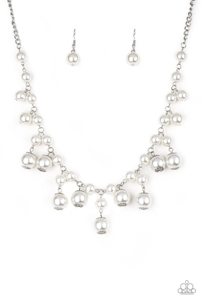 Soon to be Mrs. - White Pearl Necklace & Earring Set - Paparazzi Accessories - Chic Jewelry Boutique by Andrea
